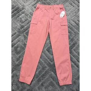 Colorful Planet Paper Bag Cargo Joggers Teens Size 16 Pink New